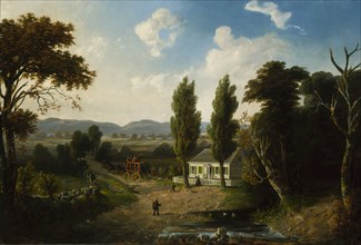 Landscape with Stagecoach, 1856.