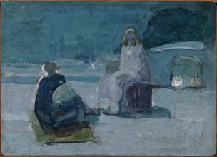Study for Christ and Nicodemus on a Rooftop, ca. 1923.