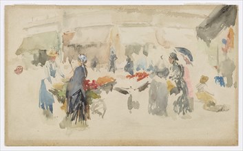 Flower Market: Dieppe, 1885.