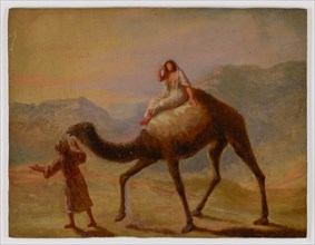 Man with Woman on Camel.