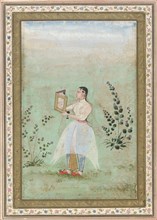 Lady with a Portrait of Jahangir, ca. 1603.