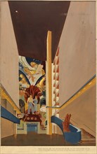 Untitled (mural study), ca. 1939. [Mural design for the decoration of the Hall of Legislation in the United States Government Building a the New York World's Fair, 1939].