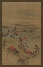 Autumn landscape, mid 19th century. Possibly by Utagawa Hiroshige II.