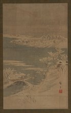 Winter landscape, mid 19th century. Possibly by Utagawa Hiroshige II.