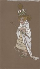 White Queen (costume design for Alice-in-Wonderland) 1915.