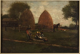 Haystacks and Children, 1874.