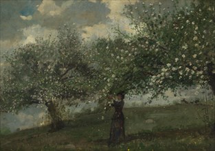 Girl Picking Apple Blossoms, 1879.