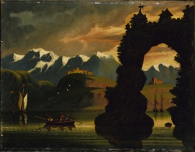 Landscape, mid 19th century. Attributed to Thomas Chambers.