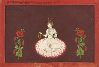Saraswati, folio from a Goddess series, ca. 1680-1700. Attributed to Wajid.