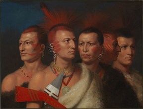 Young Omahaw, War Eagle, Little Missouri, and Pawnees, 1821.