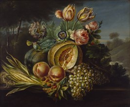 Still Life with Fruit and Flowers, 1824.