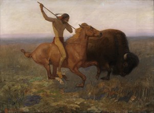 Indian Hunting Buffalo, late 19th-early 20th century.