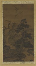 Rocks, trees, brook, and hawks, 14th century. Formerly attributed to Li Di.