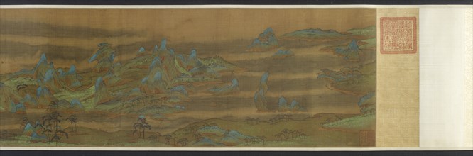 Landscape in Blue and Green, 17th century. Formerly attributed to Liu Songnian.