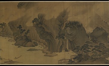 Autumn River in the Rain and Clouds, 16th century. Formerly attributed to Xu Daoning.
