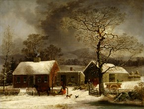Winter Scene in New Haven, Connecticut, ca. 1858.