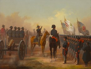 Review of Rhode Island and Maine Troops, 1861.
