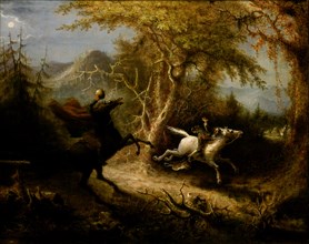 The Headless Horseman Pursuing Ichabod Crane, 1858.