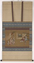 Two yujo making a New Year call upon two others, 18th century.