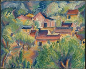 Houses and Landscape, ca. 1918.