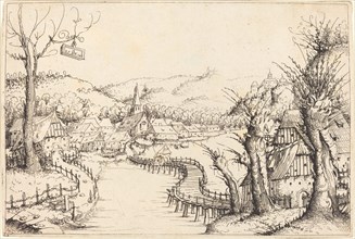 River Landscape with Wooden Bridge, 1546.