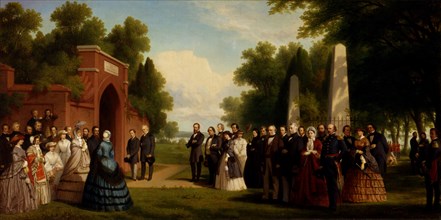Visit of the Prince of Wales, President Buchanan, and Dignitaries to the Tomb of Washington at Mount Vernon, October 1860, 1861.
