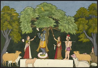 Krishna entertains his companions, ca. 1760-1765.