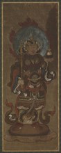 One of the twelve deva: Bishamon-ten (Vaisravana), late 15th-early 16th century.