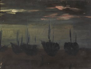 Ships in Moonlight, n.d.