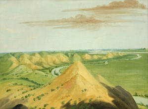 Clay Bluffs, Twenty Miles above the Mandans, 1832.