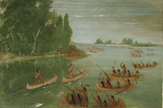 Canoe Race Near Sault Ste. Marie, 1836-1837.