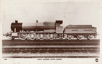 GWR Express Goods Engine, 1934. Great Western Railway steam locomotive.