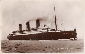 RMS Berengaria, 1932. Originally a German ocean liner named SS Imperator and launched in 1912, Berengaria served as a troopship during the First World War. She was then handed over to the Cunard Line ...