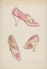Woman's Slippers, c. 1936.