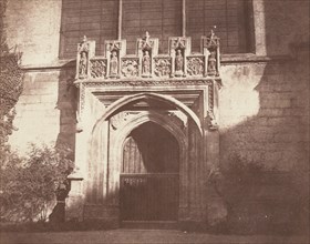 An Ancient Door, Magdalen College, Oxford, 1843.