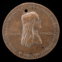 Ferdinand II of Aragon, died 1496, Prince of Capua and King of Naples 1495 [obverse], 1494 or before.
