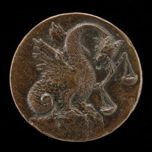 Winged Dragon with a Balance [reverse], late 15th - early 16th century.