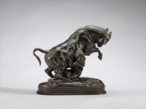 Rearing Bull with Tiger, model 1841/1844, cast by 1873.