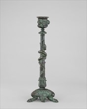 Candlestick with Volubilis, Roots, and Fawn's Feet with a Serpent about the Stem, model n.d., cast c. 1845/1874.