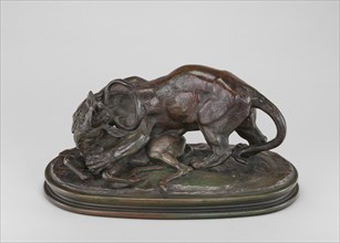 Tiger Attacking a Stag, model c. 1835, cast by 1873.