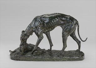 Greyhound Retrieving a Hare, model n.d., cast c. 1870/1873.