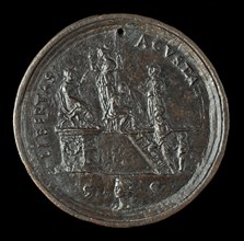 Claudius, Attended by Minerva and Liberalitas, Distributing Largesse [obverse], c. 1440s/1450s.