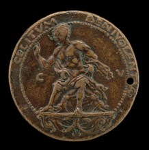 Roselli Seated on a Bracket [reverse], probably 1460/1466.