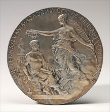 Medallion for the Pennsylvania Academy of the Fine Arts, probably 1893.