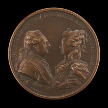 Louis XVI, 1754-1793, and Marie-Antoinette, 1755-1793, King and Queen of France 1774 [obverse], 1781.