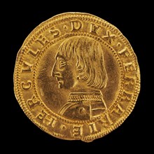 Ercole I d'Este, 1431-1505, 2nd Duke of Ferrara, Modena, and Reggio 1471 [obverse], 15th century.