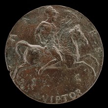 Hadrian Riding and Carrying a Standard [reverse], fourth quarter 15th century.