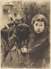 Robert Besnard and His Donkey (Robert Besnard et son ane), 1888.