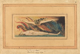 The Soul Hovering Over the Body [from Marriage of Heaven and Hell," plate 14], c. 1796.