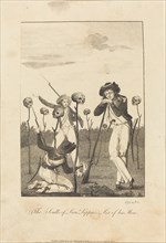 The Sculls of Lieut Leppar, & Six of his Men, 1793.